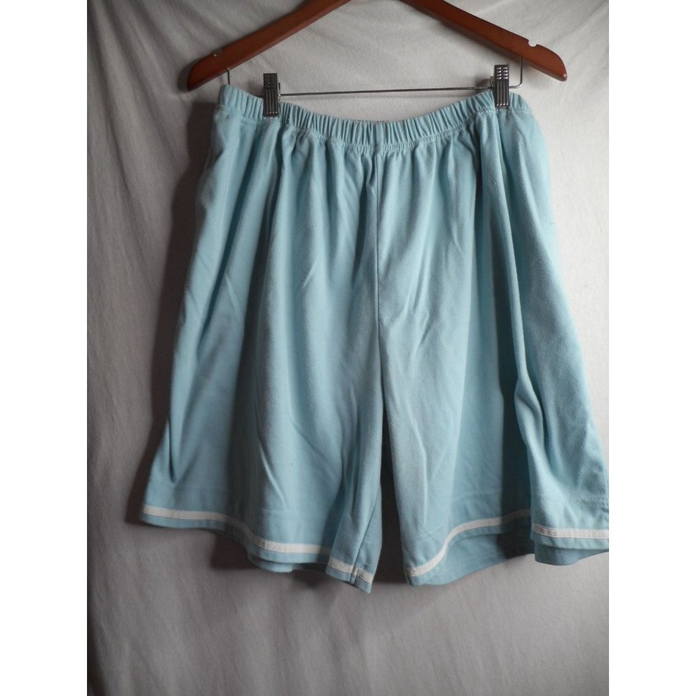 Junonia cotton blend Knit Blue shorts elastic waist pockets Sz 2X PJ casual